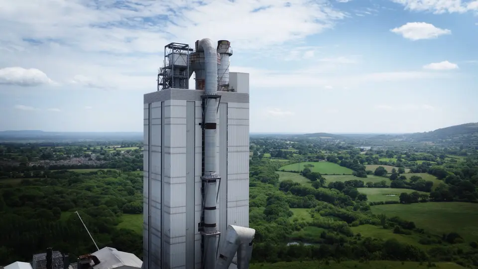 Drone footage of tower